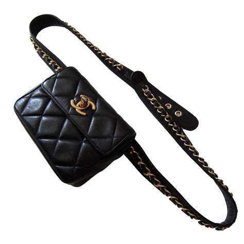 chanel chain medallion waist bum bag the real real|Chanel Waist Bags .